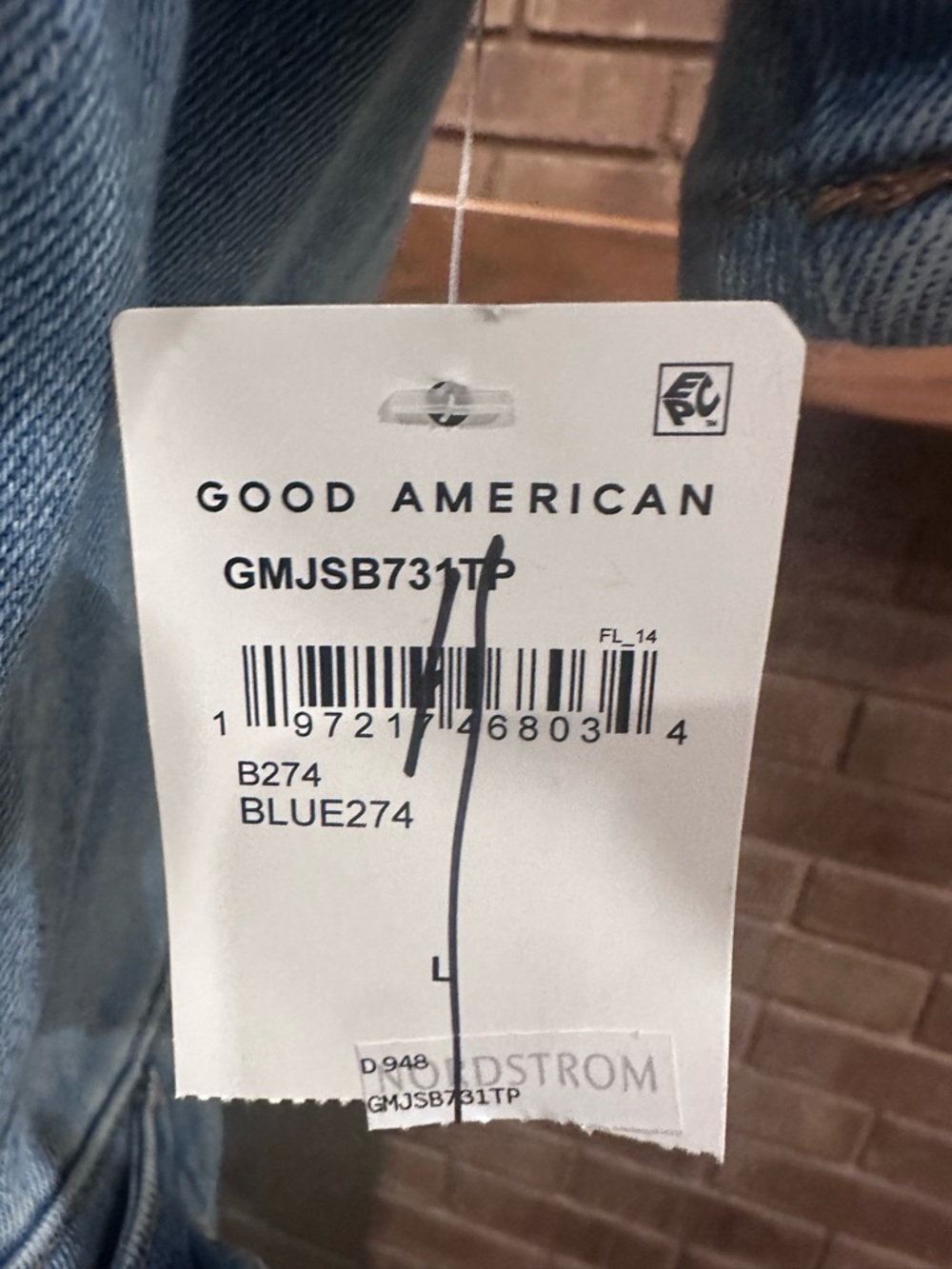 NWT Good American Fit For Success Bootcut Denim Jumpsuit Retro Utility Chic L - Picture 7 of 8